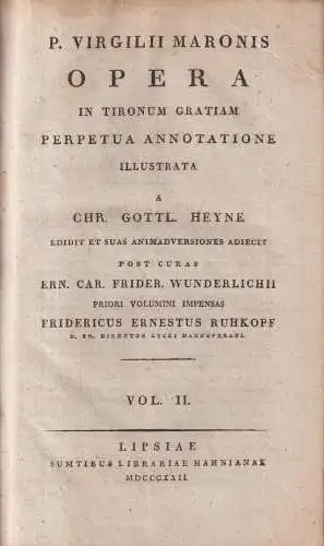 Buch: P. Virgilium Maronis Opera, Vergil, Libraria Hahniana, gebraucht, gut