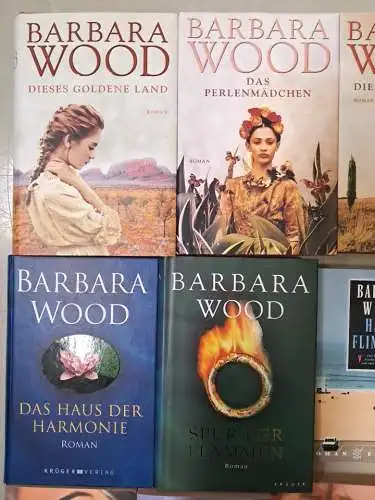 20 Bücher Barbara Wood: Herzflimmern, Sturmjahre, Traumzeit, Nachtzug ...