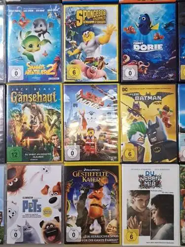 60 DVDs Sammlung / Konvolut Kinderfilme Disney: Die Wilden Kerle, Dorie, Alvin..