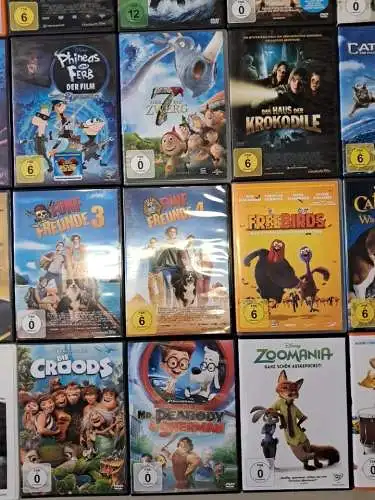 60 DVDs Sammlung / Konvolut Kinderfilme Disney: Die Wilden Kerle, Dorie, Alvin..