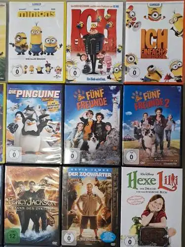60 DVDs Sammlung / Konvolut Kinderfilme Disney: Die Wilden Kerle, Dorie, Alvin..