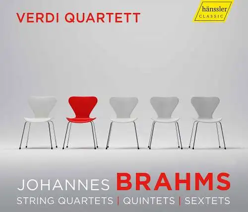 CD-Box: Verdi Quartett, Johannes Brahms. 2018, 4 CDs, Hänssler Classic