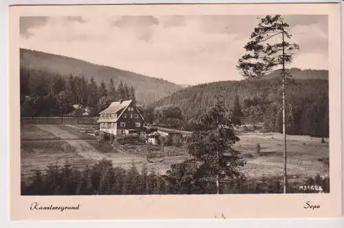 AK Kanzlersgrund, 1961, Sepp Portenreuther, Post Oberschönau / Thür., gelaufen