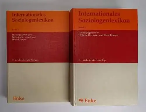 Buch: Internationales Soziologenlexikon Band 1+2, Knospe / Bernsdorf, 1984, Enke