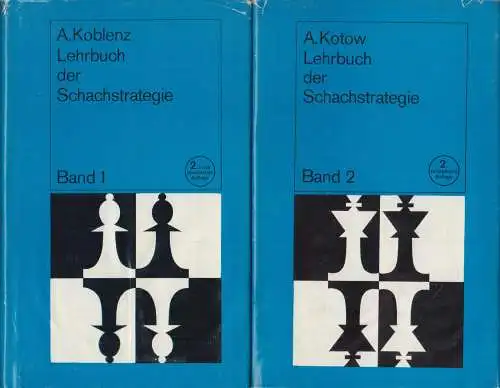 Buch: Lehrbuch der Schachstrategie, Koblenz/Kotow. 2 Bände, 1975, Sportverlag