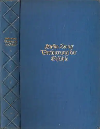 Buch: Verwirrung der Gefühle, Drei Novellen, Zweig, Stefan. 1927, Insel Verlag