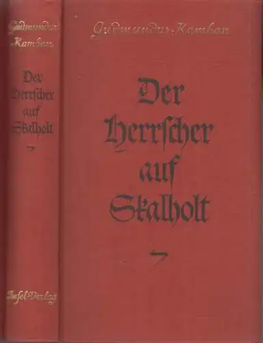 Buch: Der Herrscher auf Skalholt, Kamban, Gudmundur, 1938, Insel, Leipzig, gut