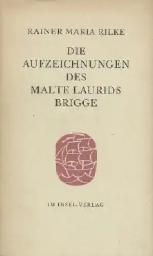 Buch: Die Aufzeichnungen des Malte Laurids Brigge, Rilke, Rainer Maria. 1958