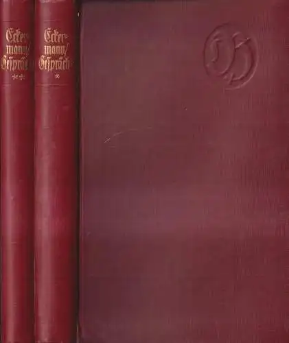 Buch: Gespräche mit Goethe. Johann Peter Eckermann, Deutsche Bibliothek, 2 Bände