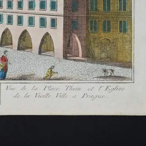 Kupferstich: Ansicht des Altstädter Thein, Prag. Carmine, Joseph, ca. 1780