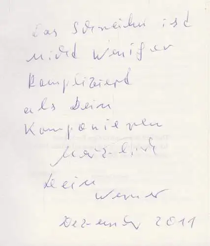 Buch: Vom Glanz und Elend des Schreibens, Heiduczek, Werner. 2011, Plöttner, sig