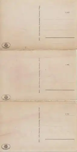3 Boots-Postkarten. Heimwärts, Heimkehrendes Boot, Feierabend, J. S. Kunstverlag