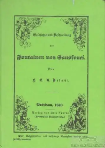 Buch: Geschichte und Beschreibung der Fontainenanlagen in Sanssouci... Belani