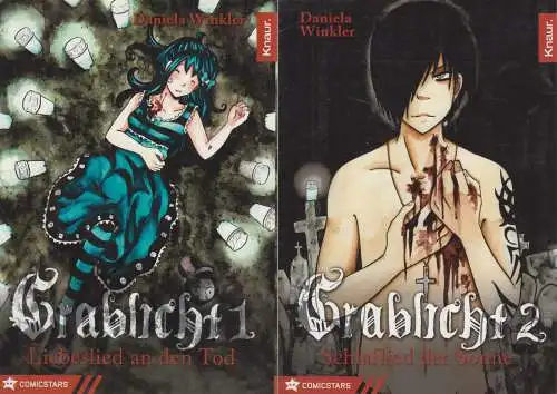 Manga: Grablicht 1+2, Daniela Winkler, Knaur, 2 Bände, Vampire, Manga, Comic