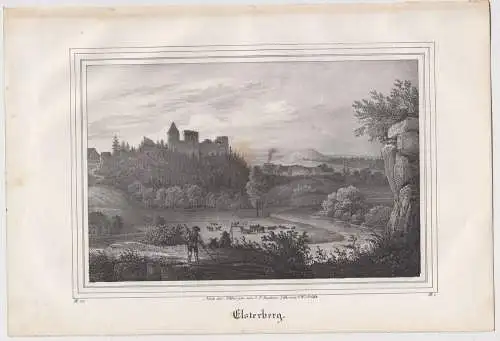 Lithografie: Elsterberg, 1836, Eduard Pietzsch & Comp, Saxonia, Grafik, Ansicht