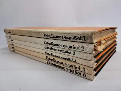 Buch: Estudiamos espanol 1-6, Gisela Domke, Volk und Wissen, um 1980, 6 Bände