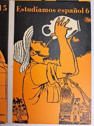 Buch: Estudiamos espanol 1-6, Gisela Domke, Volk und Wissen, um 1980, 6 Bände