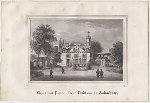 Lithografie: Das sonst Putiatine'sche Landhaus zu..., um 1836, Eduard Pietzsch