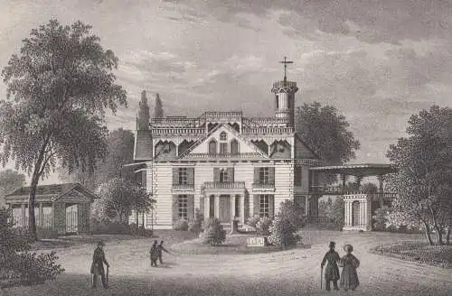 Lithografie: Das sonst Putiatine'sche Landhaus zu..., um 1836, Eduard Pietzsch