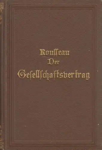 Buch: Der Gesellschaftsvertrag, Jean-Jacques Rousseau, Reclam, Staatsrecht