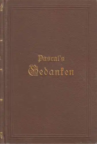 Buch: Blaise Pascal's Gedanken, Reclams Universal Bibliothek, gebraucht, gut
