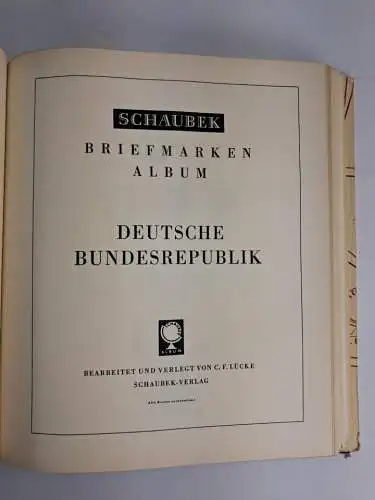 Schaubek Briefmarken Album Bundesrepublik Deutschland u. Berlin, gestempelt