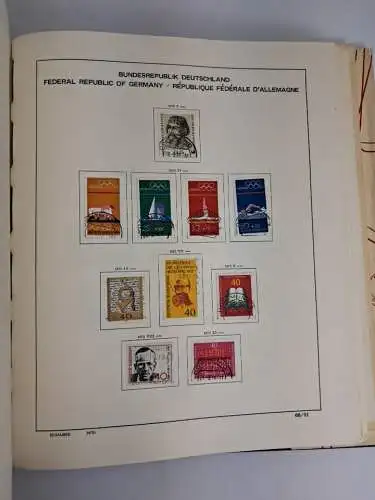 Schaubek Briefmarken Album Bundesrepublik Deutschland u. Berlin, gestempelt