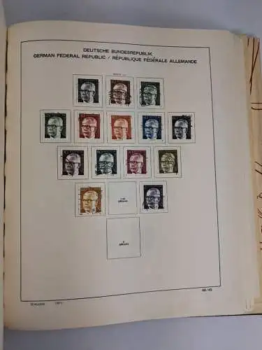 Schaubek Briefmarken Album Bundesrepublik Deutschland u. Berlin, gestempelt
