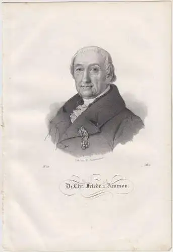 Lithografie: Dr. Chr. Friedr. v. Ammon, um 1836, Eduard Pietzsch, Portrait
