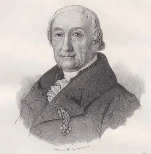 Lithografie: Dr. Chr. Friedr. v. Ammon, um 1836, Eduard Pietzsch, Portrait