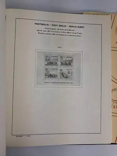 Schaubek Briefmarken Album Berlin (Westberlin), unvollständig, gestempelt