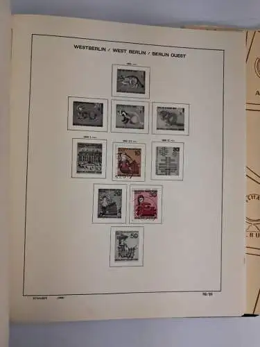Schaubek Briefmarken Album Berlin (Westberlin), unvollständig, gestempelt