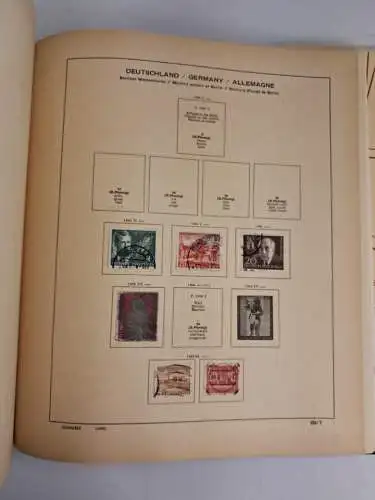 Schaubek Briefmarken Album Berlin (Westberlin), unvollständig, gestempelt