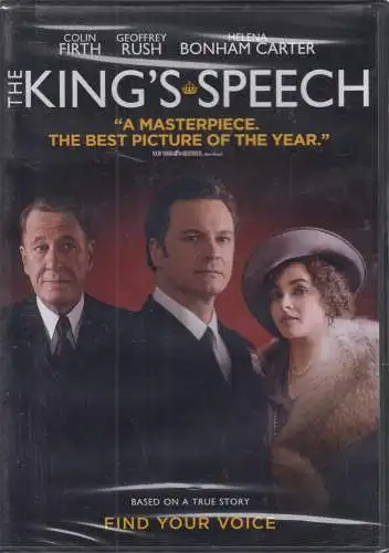 DVD: The King's Speech, 2011, Colin Firth, Helena Bonham Carter, Geoffrey Rush