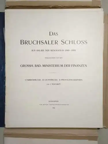 Mappe: Das Bruchsaler Schloss, Fritz Hirsch, 1910,  Carl Winter, komplett