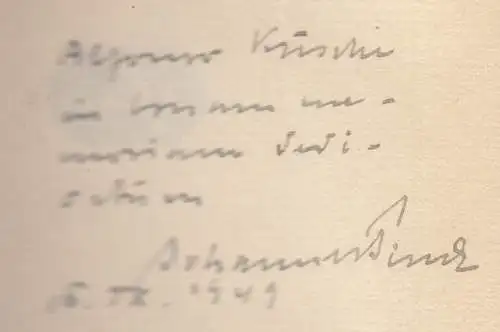 Buch: Krisis des Faustischen, Pinsk, Johannes. 1948, Oswald Arnold Verlag
