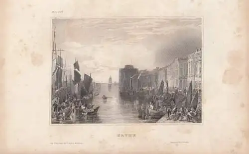 Havre. aus Meyers Universum, Stahlstich. Kunstgrafik, 1850, gebraucht, gu 265651