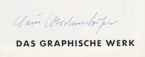Ausstellungskatalog: Claus Weidensdorfer - Das graphische Werk, 1990, signiert