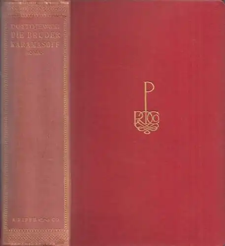 Buch: Die Brüder Karamasoff, Dostojewski, F. M. 1921, Piper Verlag, Roman