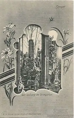 AK Speyer. Der Oelberg im Domgarten. ca. 1915, Postkarte. Serien Nr, ca. 1915