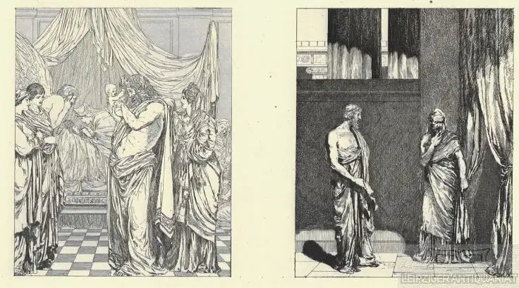 Radierung: Amor und Psyche. Blatt 23, Klinger, Max. Kunstgrafik, 1880 0