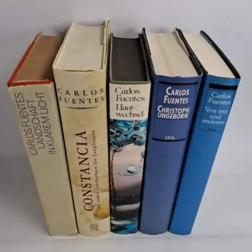 5 Bücher Carlos Fuentes: Hautwechsel; Constancia; Christoph; Landschaft, Von mir