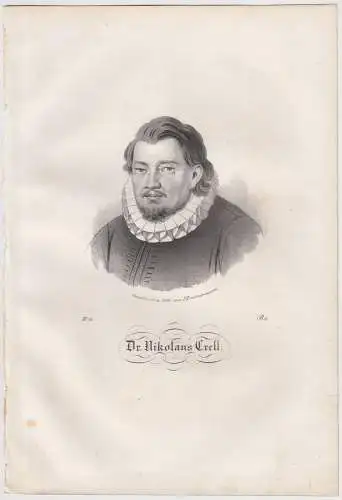 Lithografie: Dr. Nikolaus Crell, 1836, Eduard Pietzsch & Comp, Portrait, Grafik