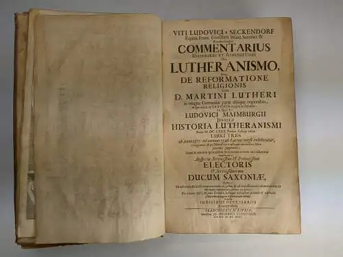 Buch: Historia Lutheranismi, Seckendorf, Veit Ludwig von, 1692, Gleditsch