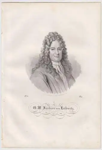 Lithografie: G. W. Freiherr von Leibnitz, 1836, Eduard Pietzsch & Comp, Portrait