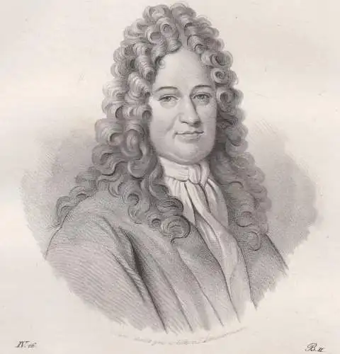 Lithografie: G. W. Freiherr von Leibnitz, 1836, Eduard Pietzsch & Comp, Portrait
