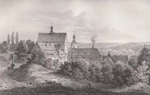 Lithografie: Schloss Remissa, um 1836, Eduard Pietzsch, Saxonia, Ansicht, Grafik