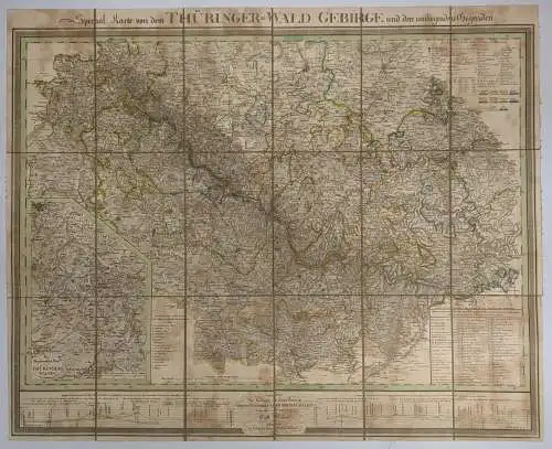 Karte: Special-Karte von dem Thüringer-Wald Gebirge und ... C. F. Weiland, 1841