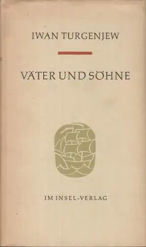 Buch: Väter und Söhne, Turgenjew, Iwan. Bibliothek der Romane, 1958