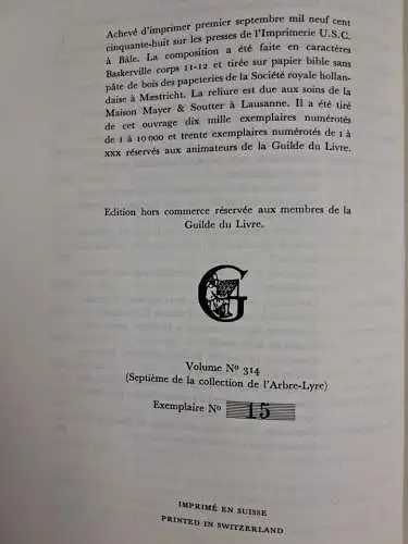 Buch: Oeuvres, Rabelais, La Guilde du Livre Lausanne, Leder, gebraucht, sehr gut
